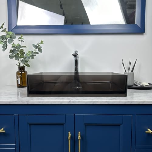 Lasaideal 21'' Black Resin Stone Bathroom Sink - Eco-Friendly
