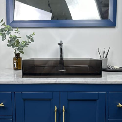 Lasaideal 21'' Black Resin Stone Bathroom Sink - Eco-Friendly